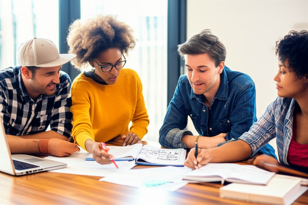 Students collaborating